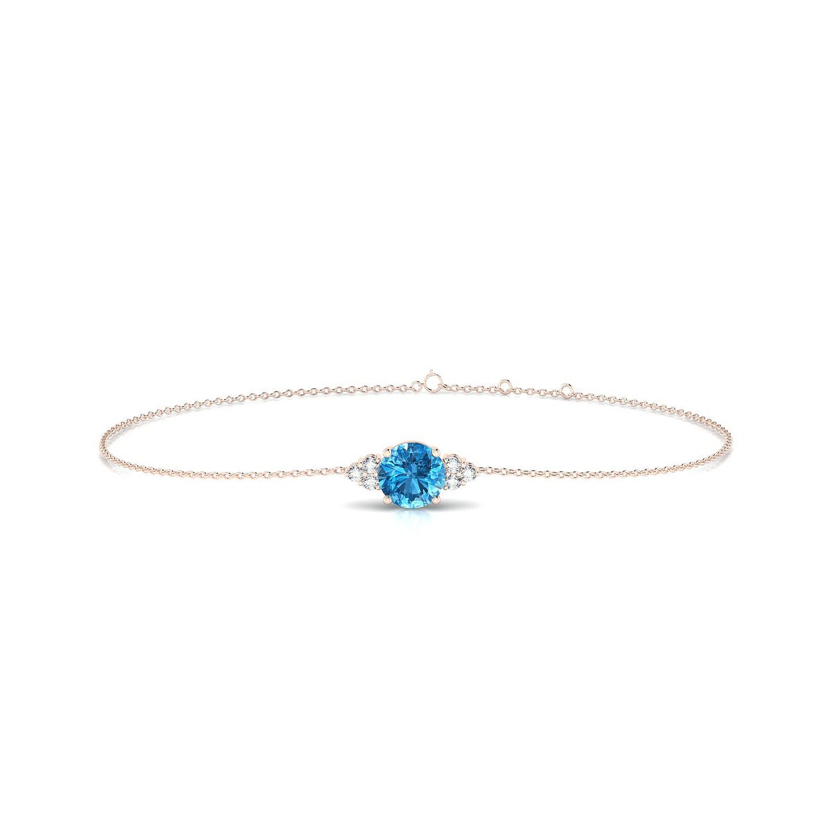 Mirage | 18k Rose Gold 6 mm Round Topaz Bracelet