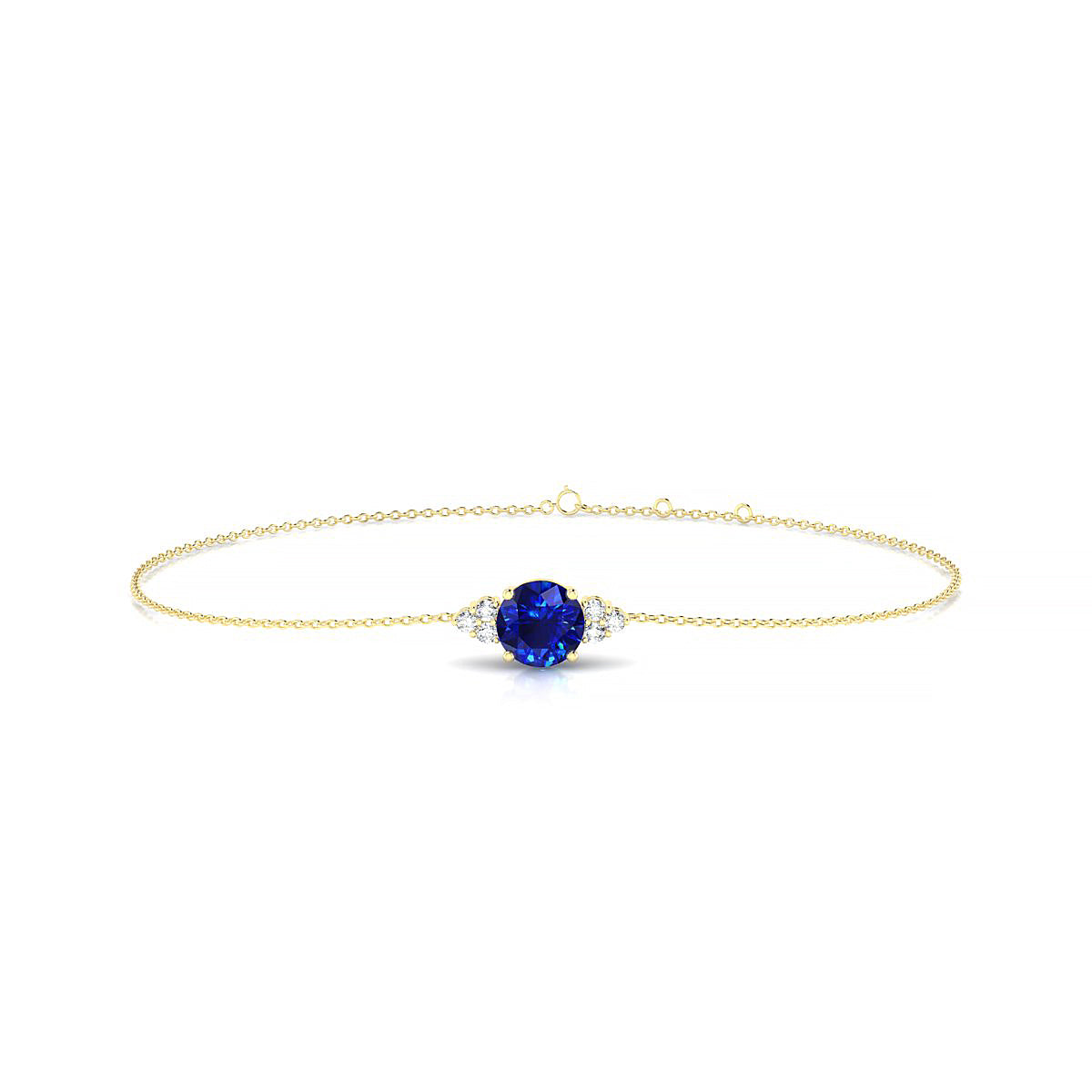 Mirage | 18k Yellow Gold 6 mm Round Sapphire Bracelet