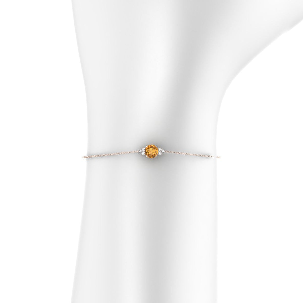 Mirage | 18k Rose Gold 6 mm Round Citrine Bracelet