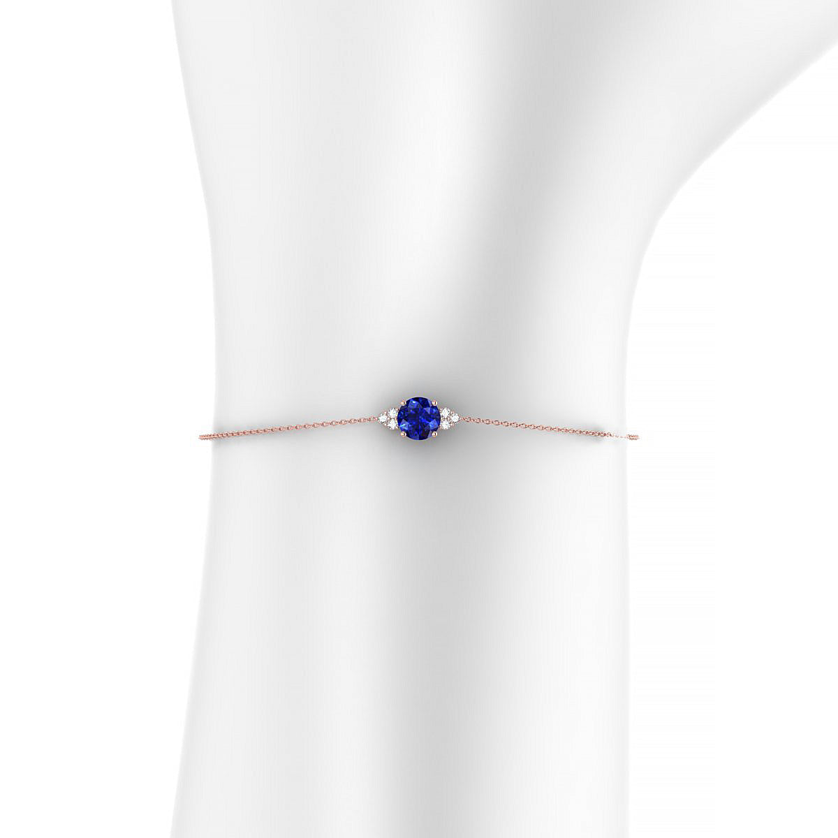 Mirage | 18k Rose Gold 6 mm Round Sapphire Bracelet