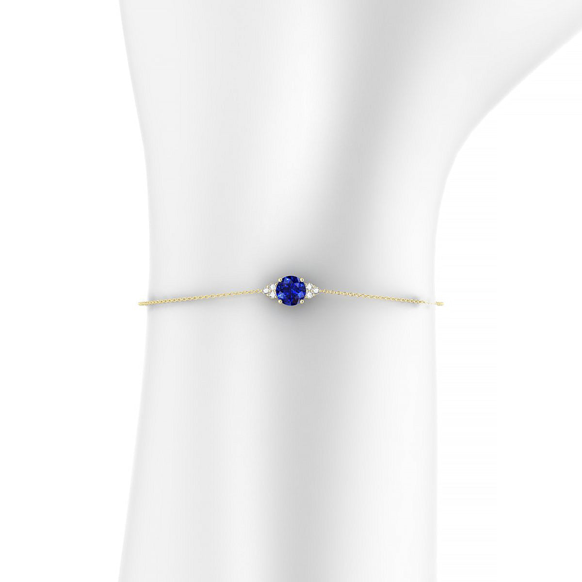Mirage | 18k Yellow Gold 6 mm Round Sapphire Bracelet