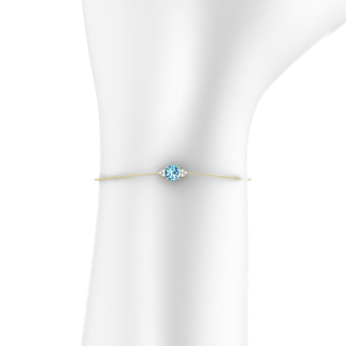 Mirage | 18k Yellow Gold 6 mm Round Topaz Bracelet