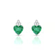 Mirage | Boucles d'oreilles Émeraude Cœur
