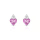 Mirage | Heart Pink Sapphire Earrings