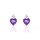 Mirage | Heart Amethyst Earrings