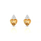 Mirage | Boucles d'oreilles Citrine Cœur
