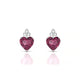 Mirage | Boucles d'oreilles Rhodolite Cœur