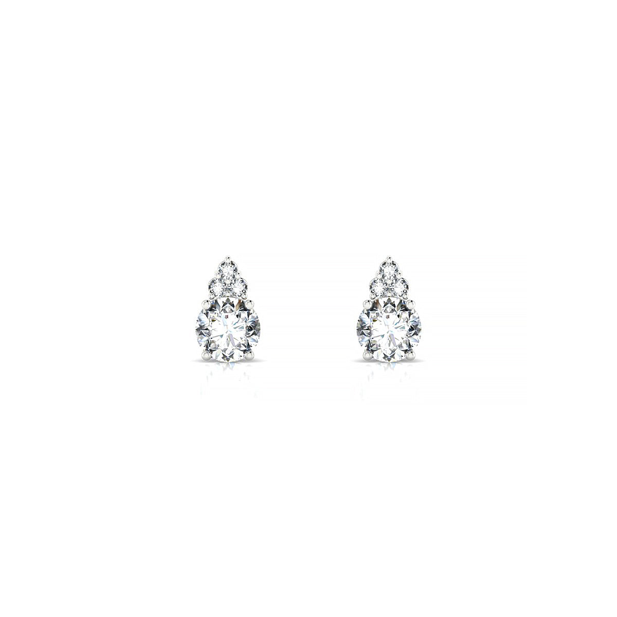 Mirage | 18k White Gold 4.2 mm Round Diamond Earrings