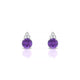 Mirage | Boucles d'oreilles Améthyste Ronde