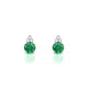 Mirage | Round Emerald Earrings
