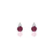 Mirage | Round Rhodolite Earrings