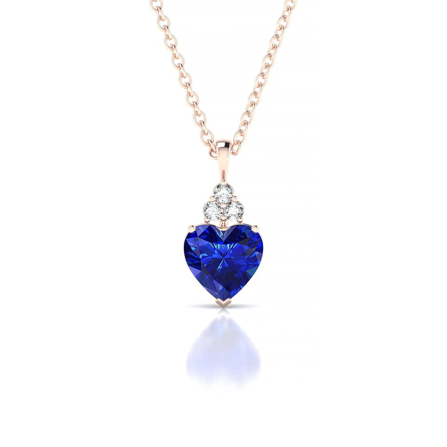 Mirage | 18k Rose Gold 5.5 mm Heart Sapphire Pendant