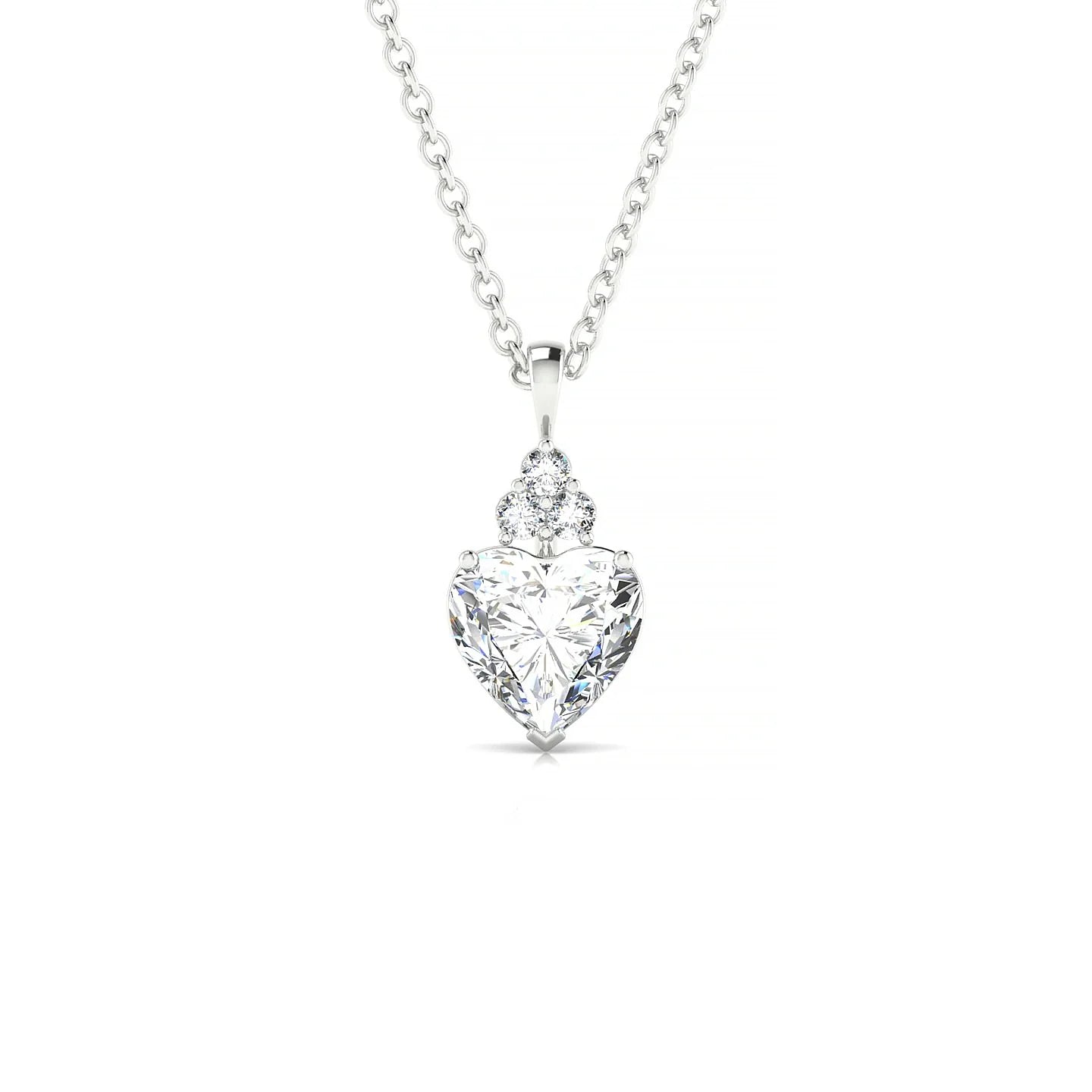 Mirage | 18k White Gold 5.5 mm Heart Diamond Pendant