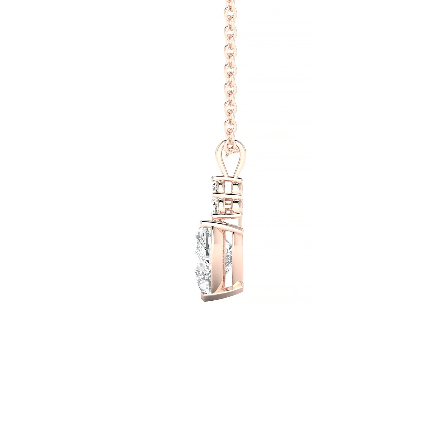 Mirage | 18k Rose Gold 5.5 mm Heart Diamond Pendant