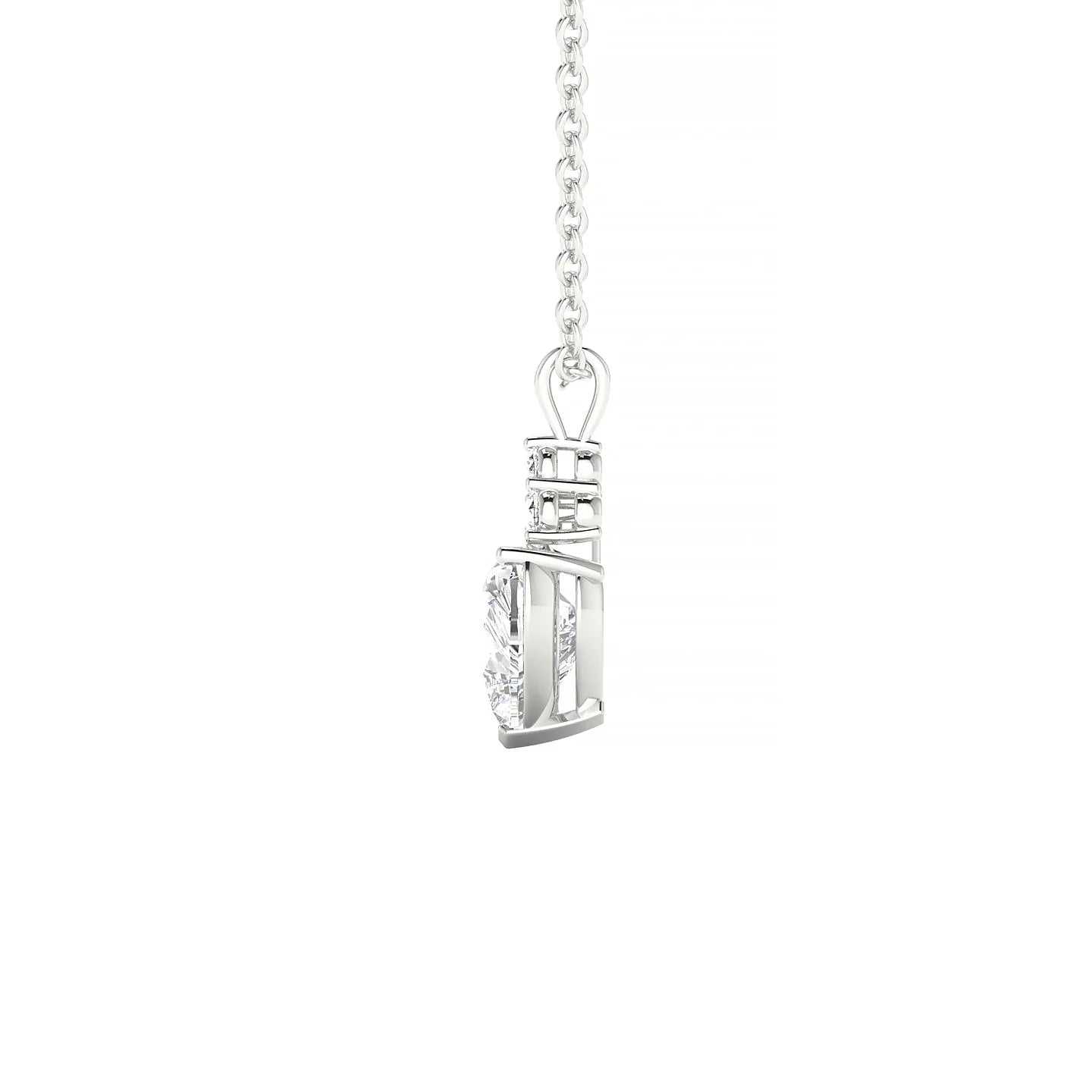 Mirage | 18k White Gold 5.5 mm Heart Diamond Pendant