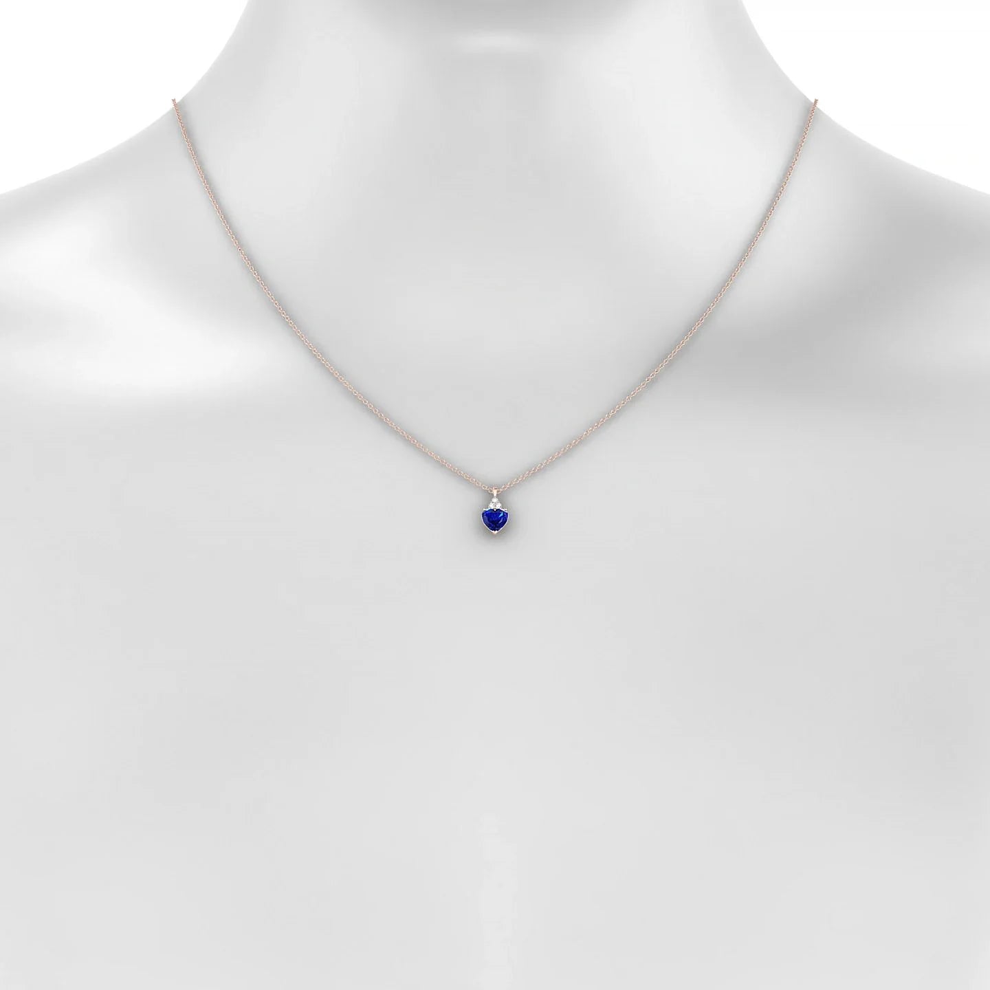 Mirage | 18k Rose Gold 5.5 mm Heart Sapphire Pendant