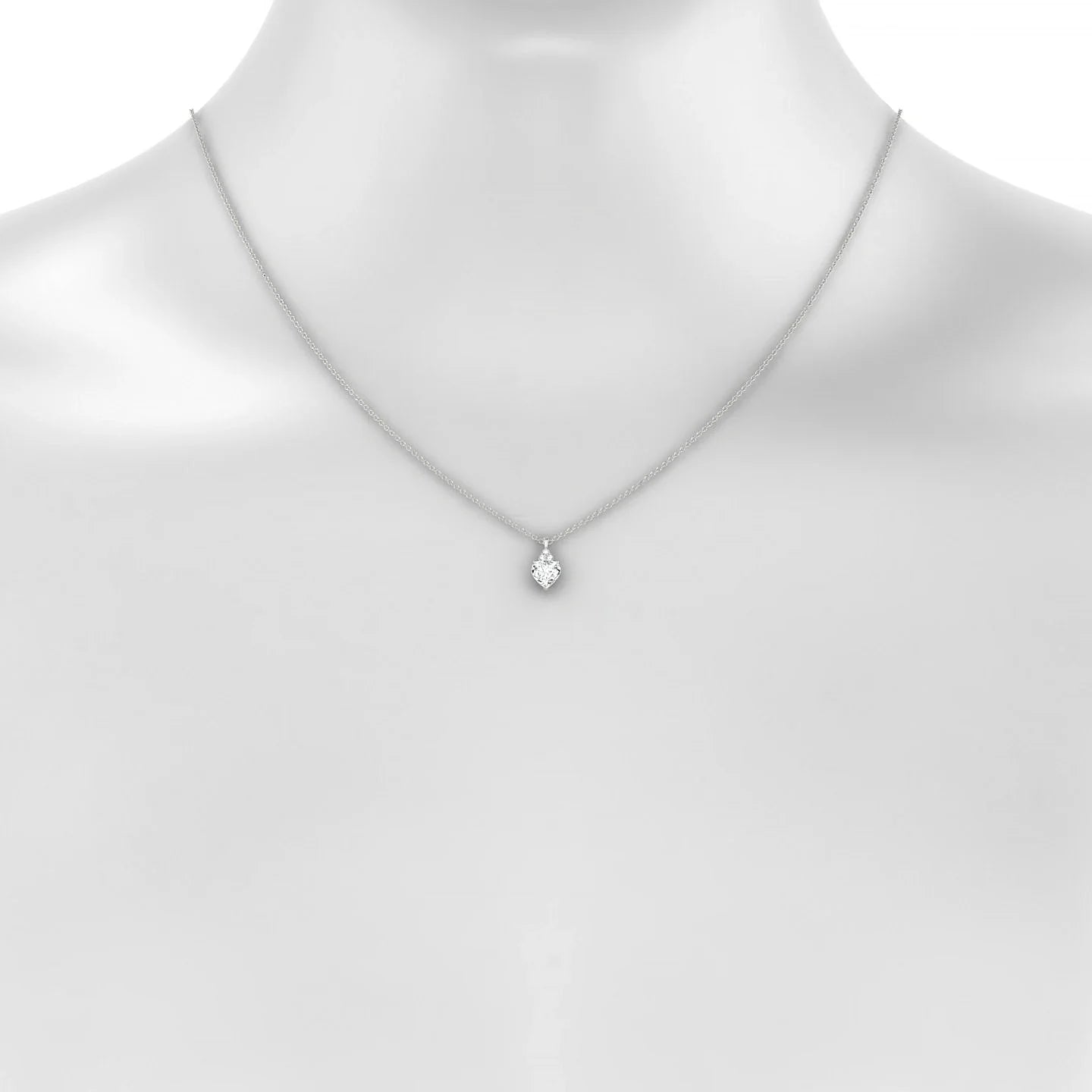 Mirage | 18k White Gold 5.5 mm Heart Diamond Pendant