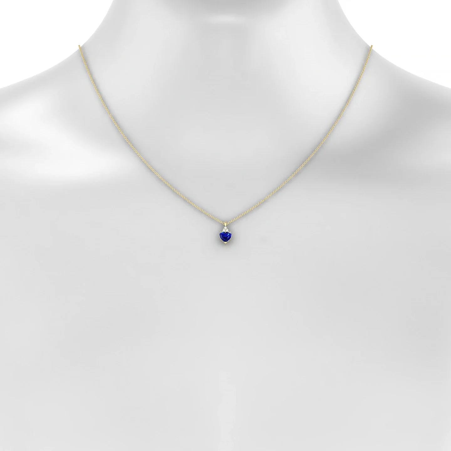 Mirage | 18k Yellow Gold 5.5 mm Heart Sapphire Pendant