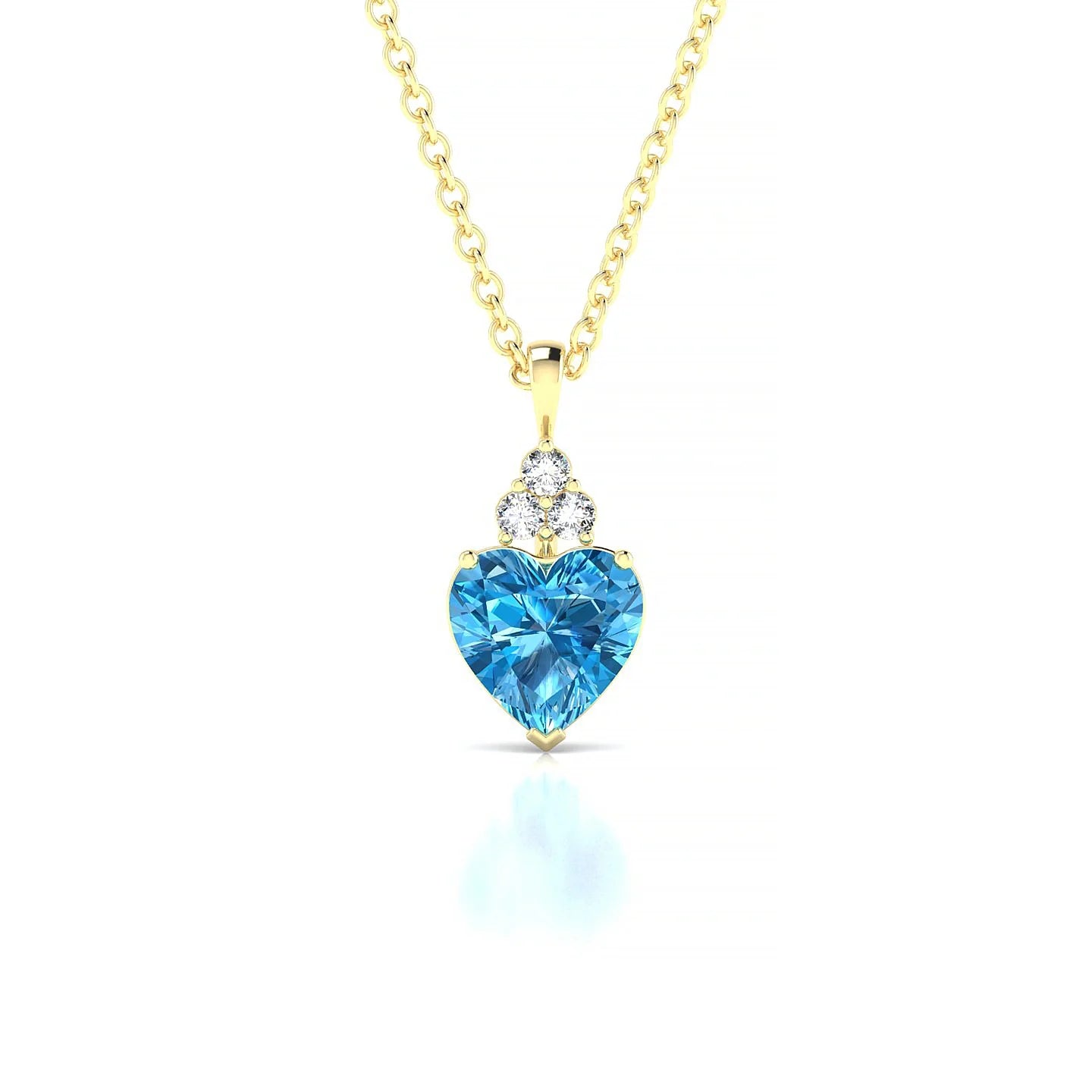 Mirage | 18k Yellow Gold 6 mm Heart Topaz Pendant