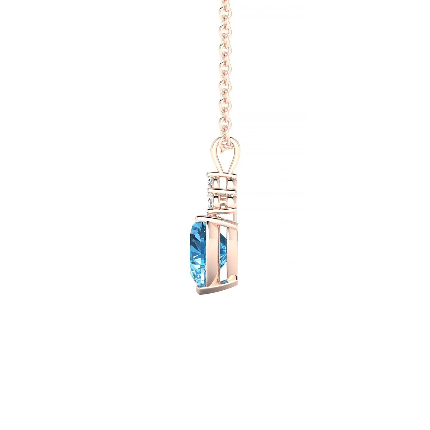 Mirage | 18k Rose Gold 6 mm Heart Topaz Pendant