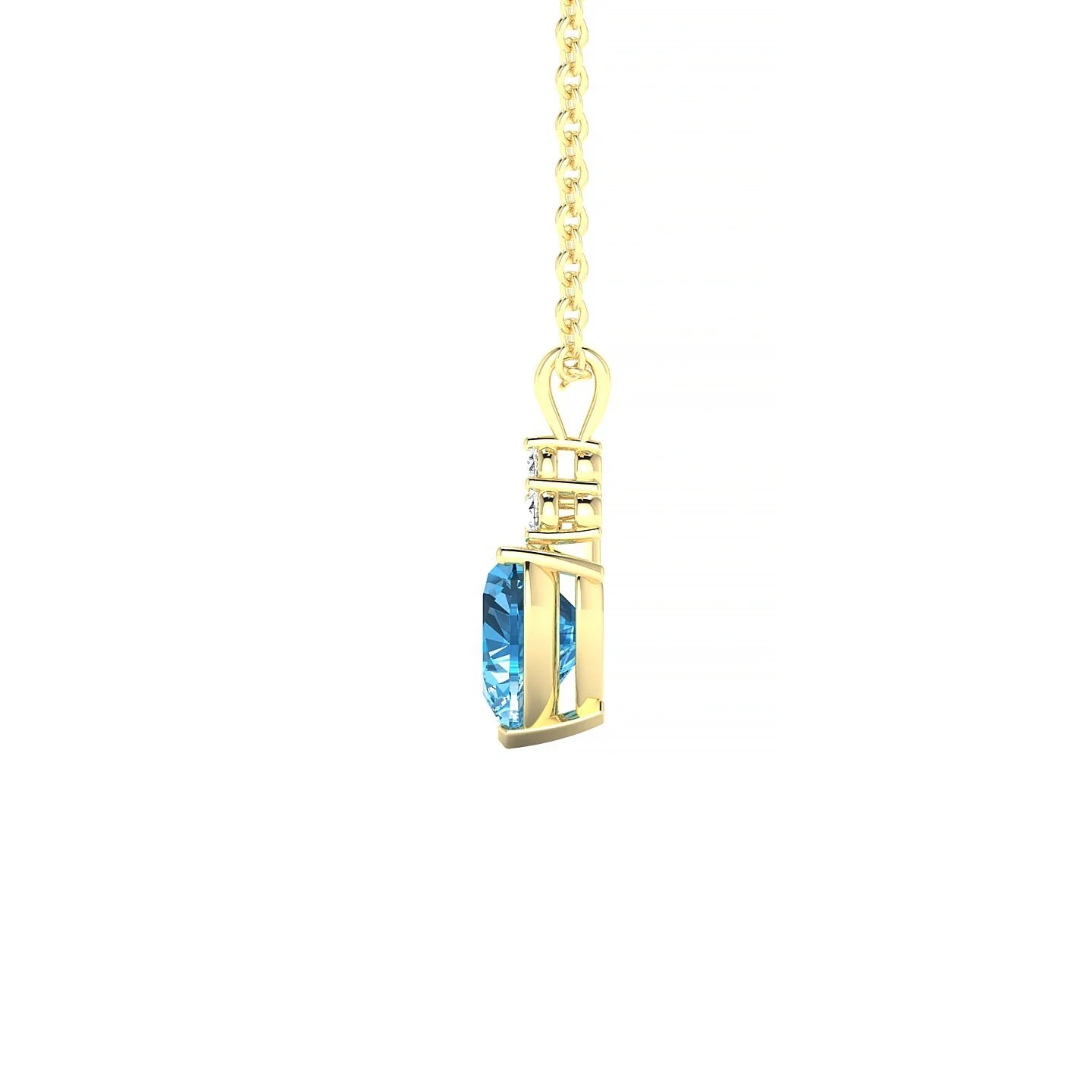 Mirage | 18k Yellow Gold 6 mm Heart Topaz Pendant