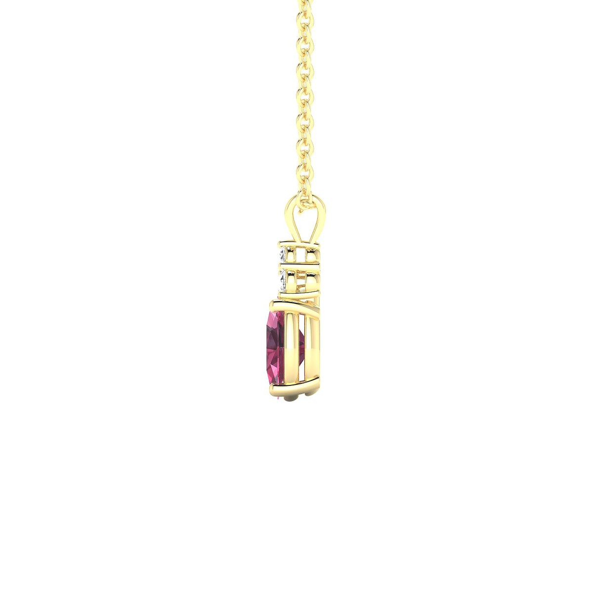 Mirage | 18k Yellow Gold 6 x 4 mm Oval Rhodolite Pendant