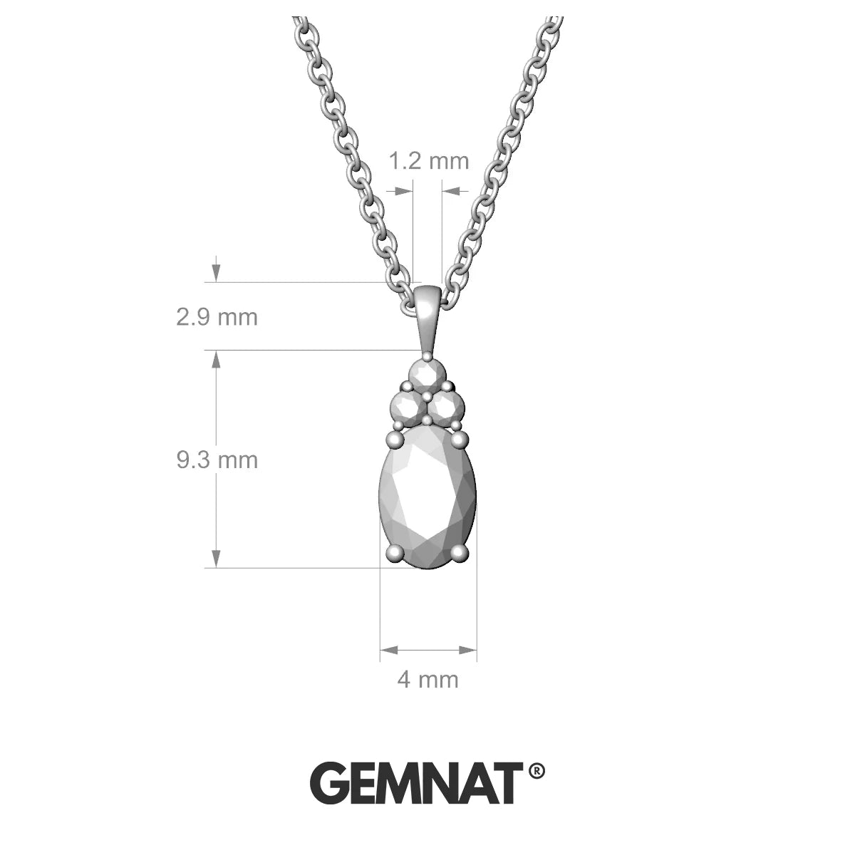 Mirage | 18k Yellow Gold 6 x 4 mm Oval Amethyst Pendant