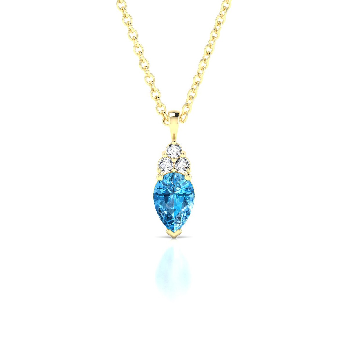 Mirage | 18k Yellow Gold 6 x 4 mm Pear Topaz Pendant