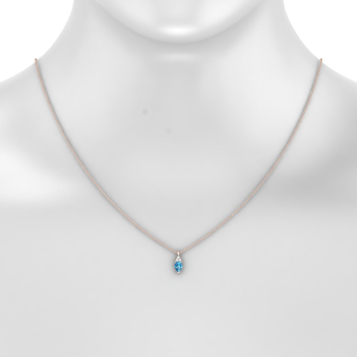 Mirage | 18k Rose Gold 6 x 4 mm Pear Topaz Pendant