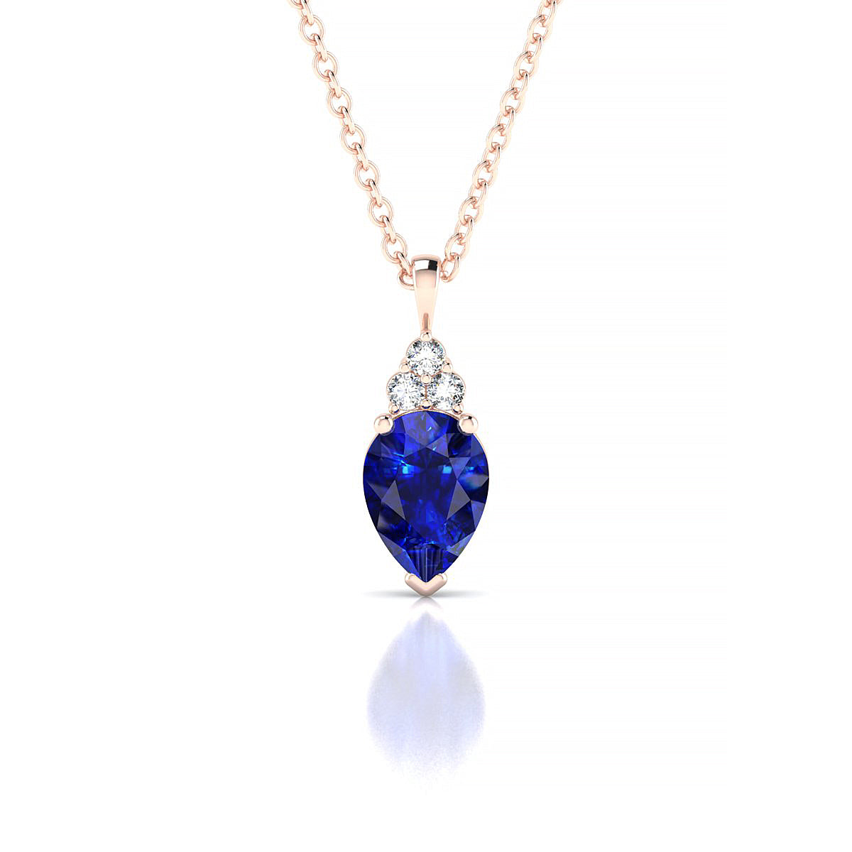 Mirage | 18k Rose Gold 7 x 5 mm Pear Sapphire Pendant