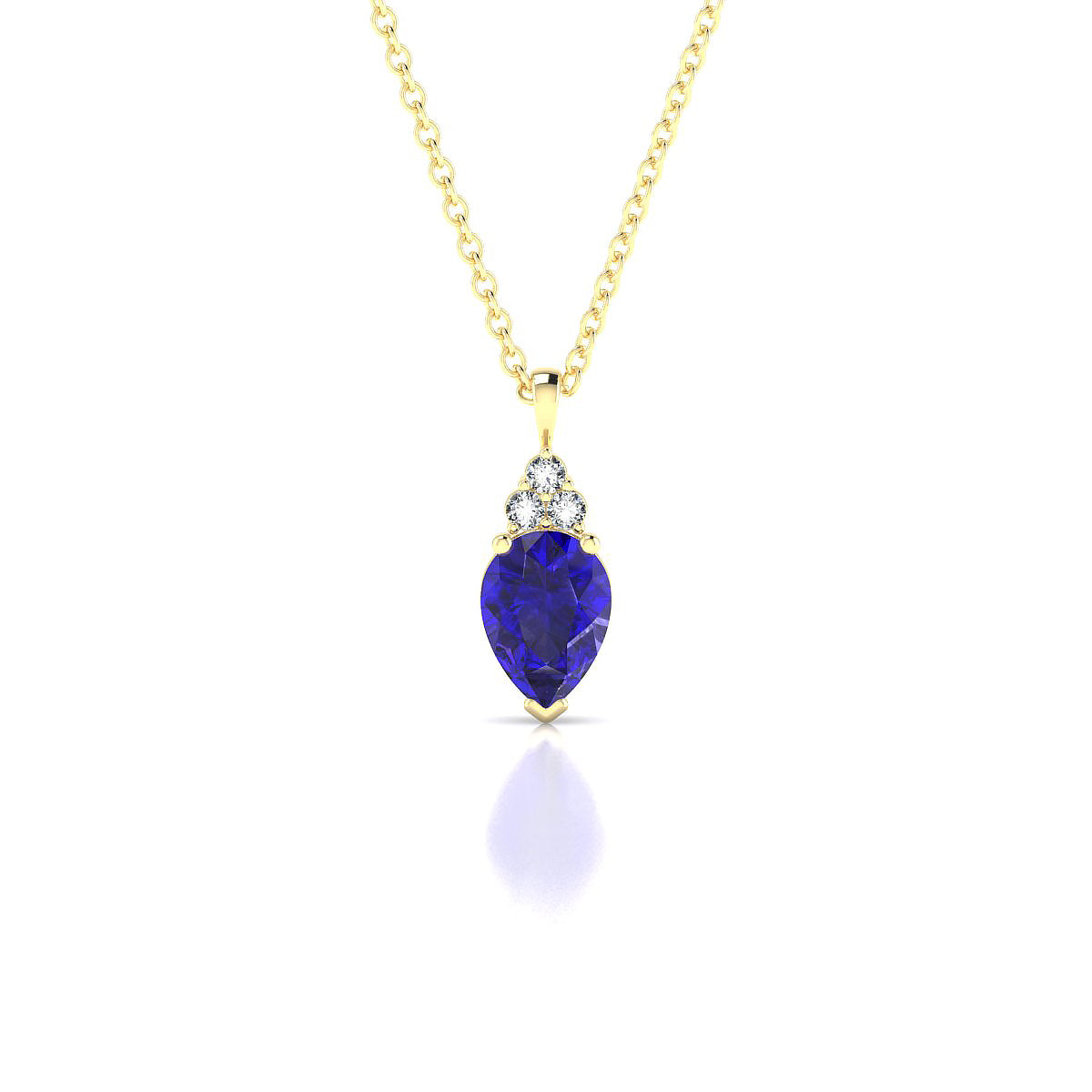 Mirage | 18k Yellow Gold 7 x 5 mm Pear Tanzanite Pendant