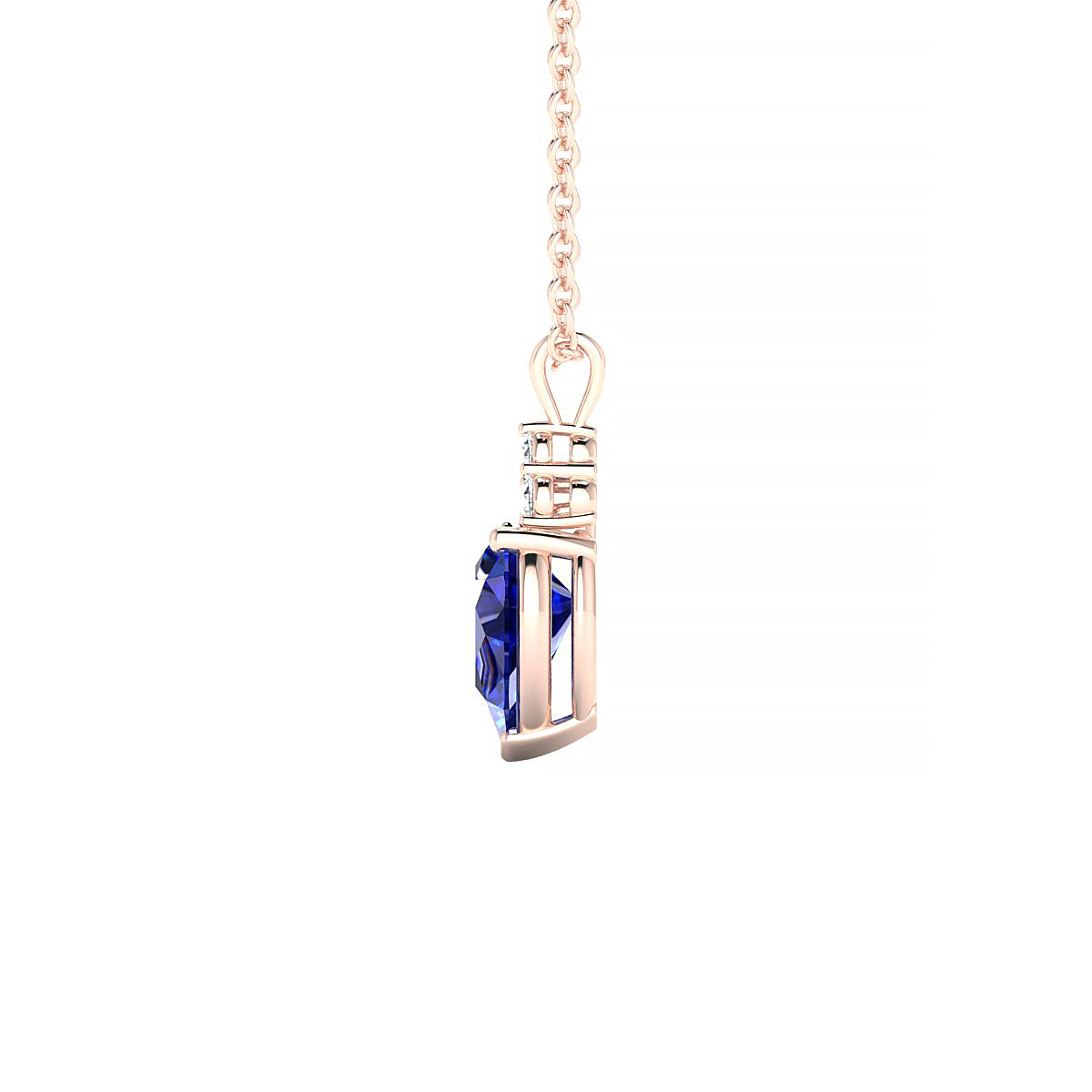 Mirage | 18k Rose Gold 7 x 5 mm Pear Sapphire Pendant