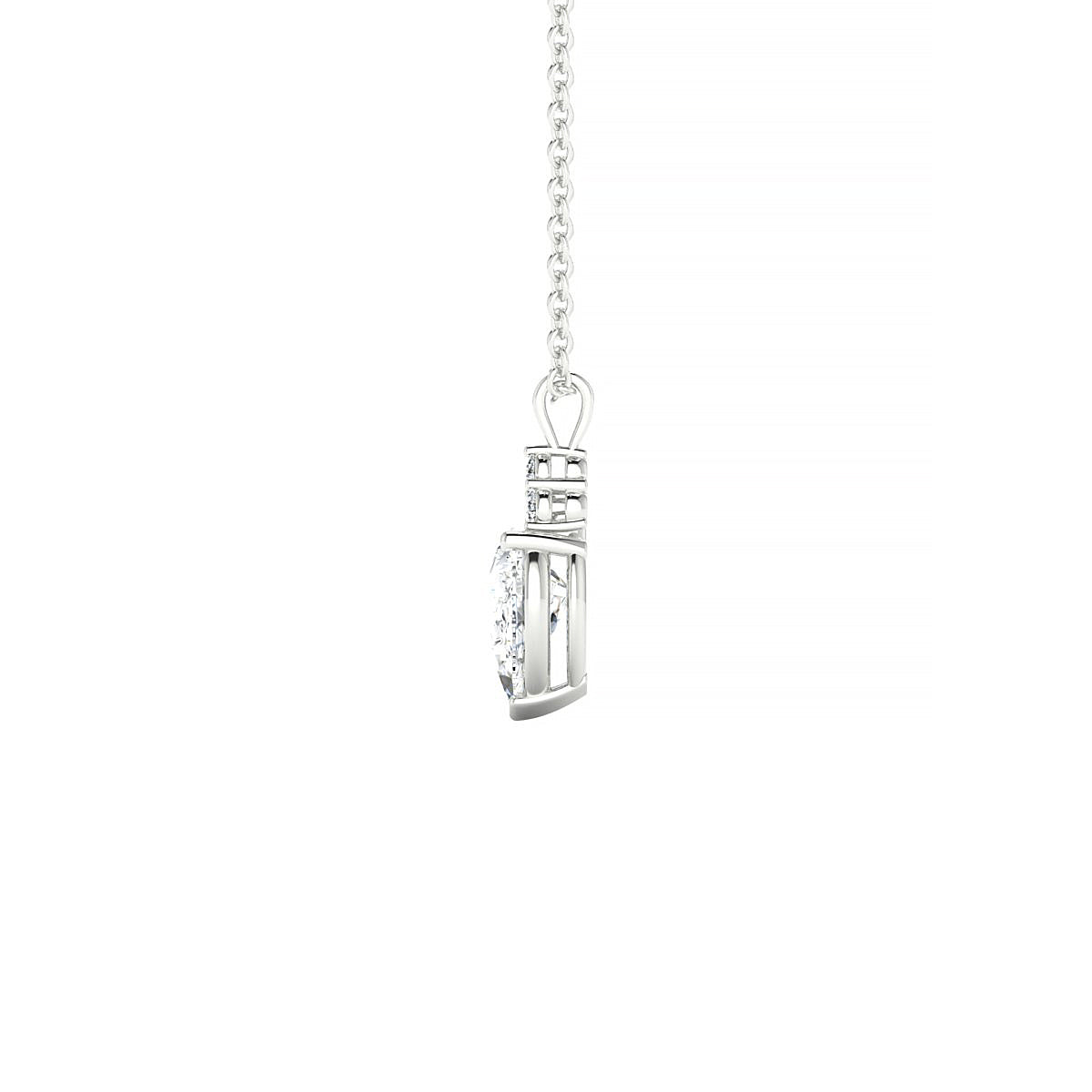 Mirage | 18k White Gold 7 x 5 mm Pear Diamond Pendant