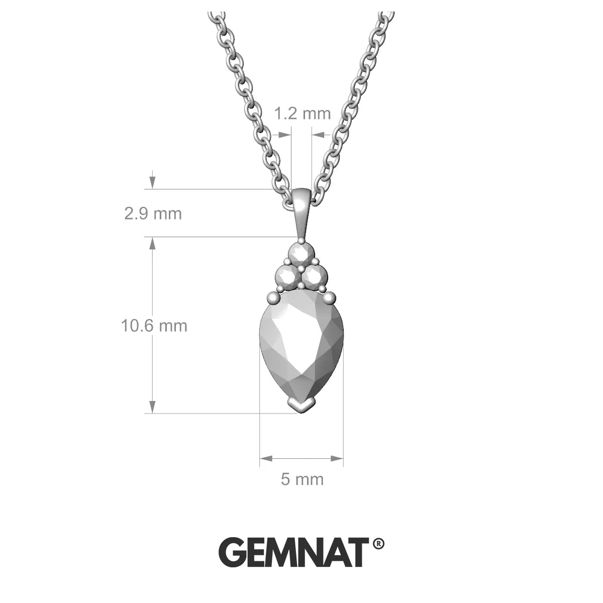 Mirage | 18k Yellow Gold 7 x 5 mm Pear Pink Sapphire Pendant