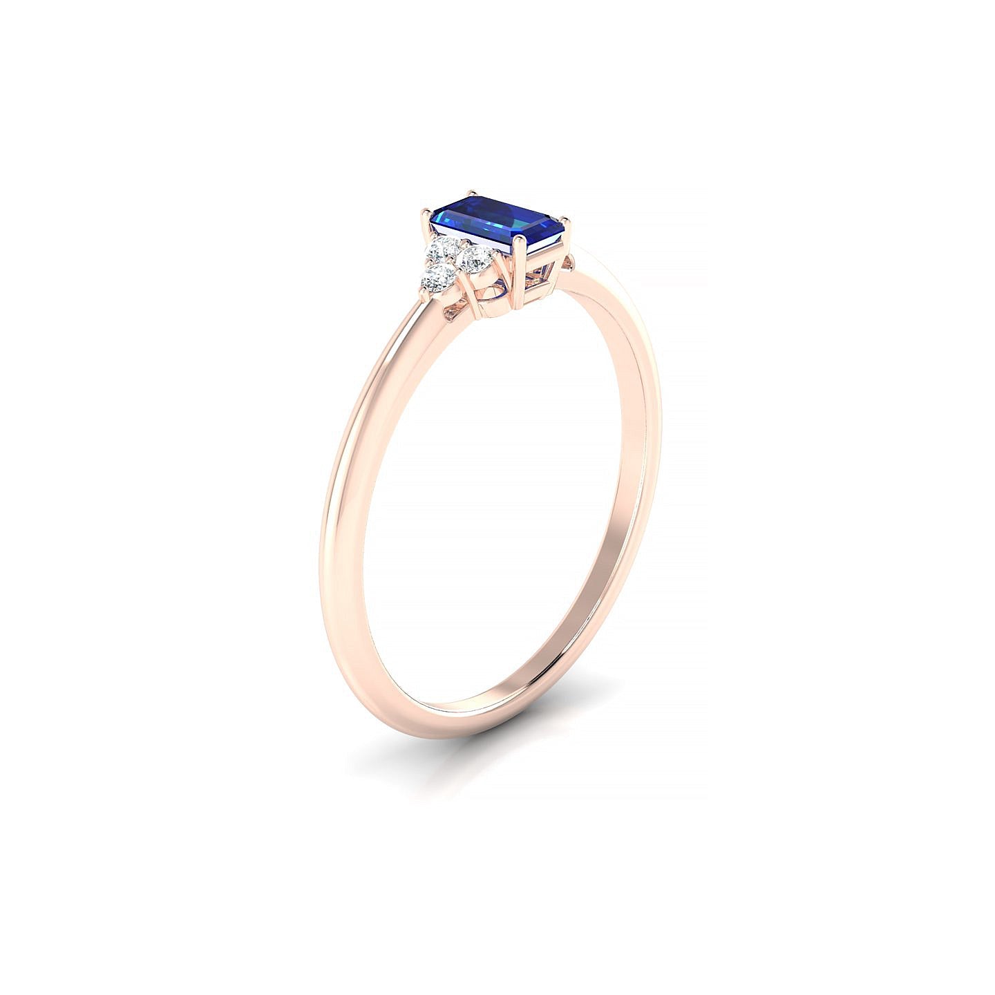 Mirage | 18k Rose Gold 5 x 3 mm Emerald Sapphire Ring