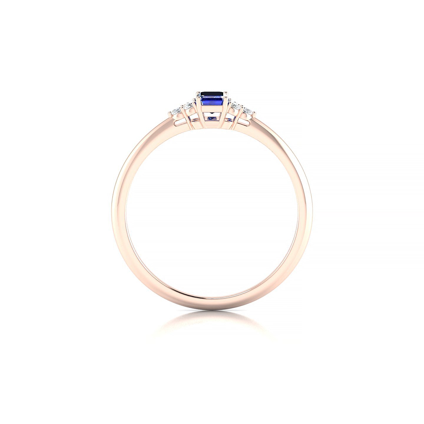 Mirage | 18k Rose Gold 5 x 3 mm Emerald Sapphire Ring