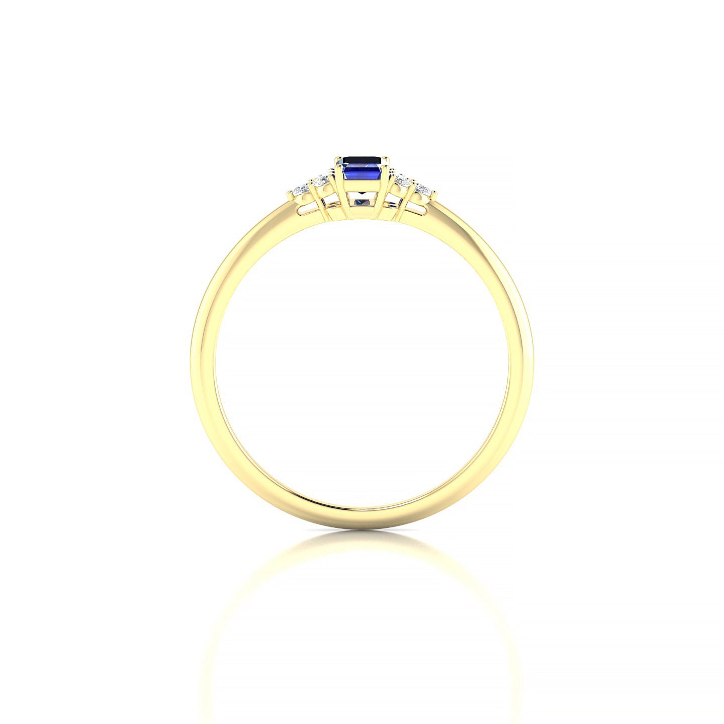Mirage | 18k Yellow Gold 5 x 3 mm Emerald Sapphire Ring