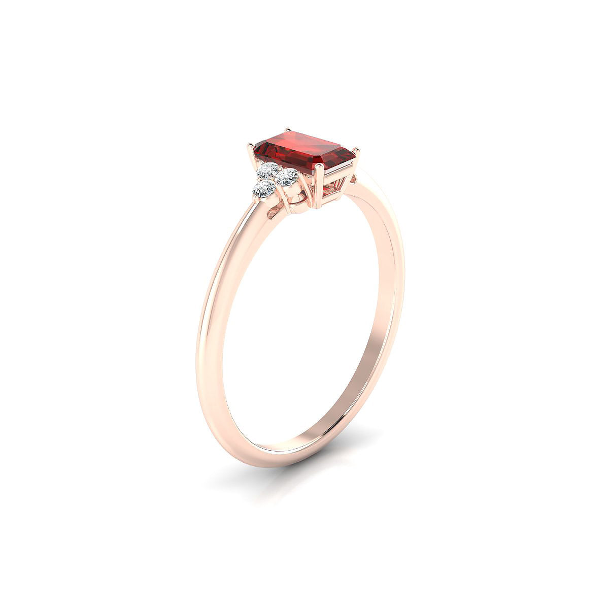 Mirage | 18k Rose Gold 6 x 4 mm Emerald Garnet Ring