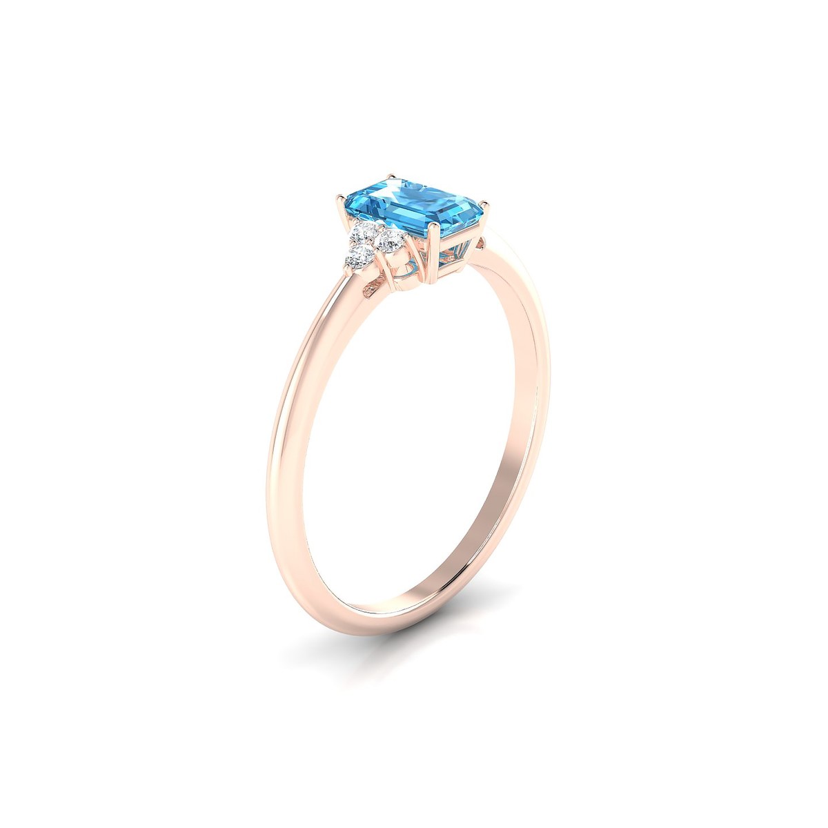 Mirage | 18k Rose Gold 6 x 4 mm Emerald Topaz Ring