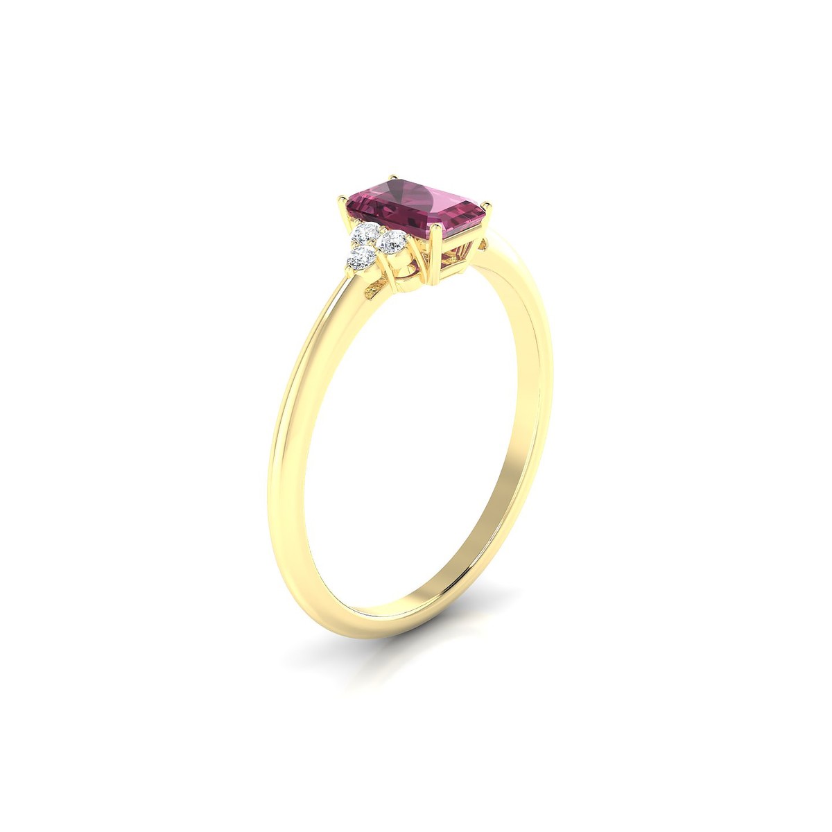 Mirage | 18k Yellow Gold 6 x 4 mm Emerald Rhodolite Ring