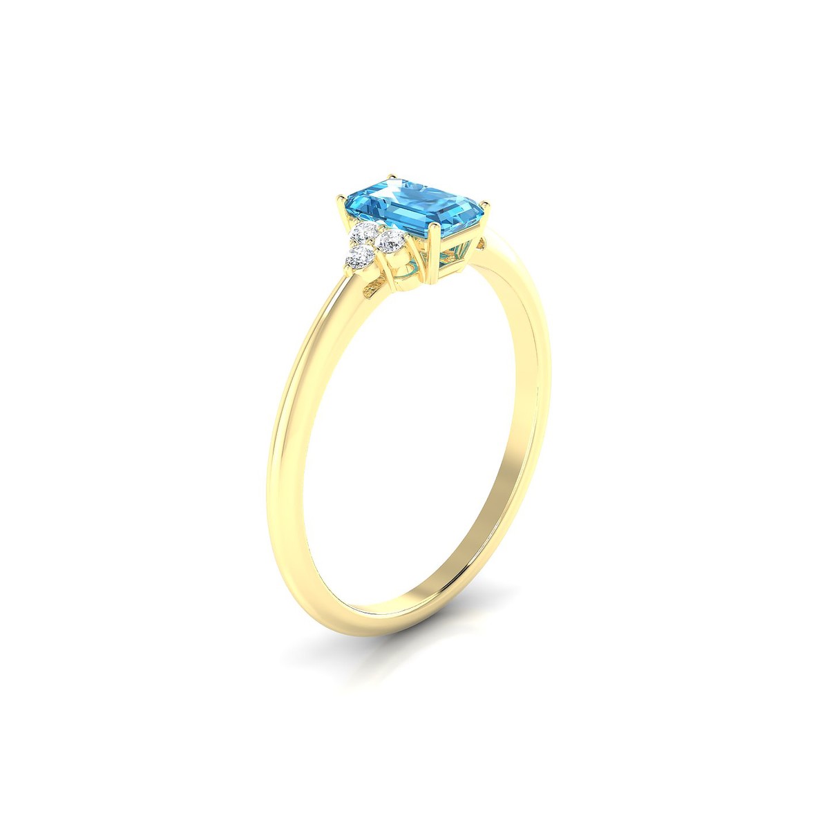 Mirage | 18k Yellow Gold 6 x 4 mm Emerald Topaz Ring