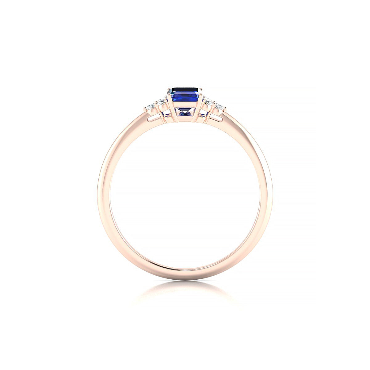 Mirage | 18k Rose Gold 6 x 4 mm Emerald Sapphire Ring