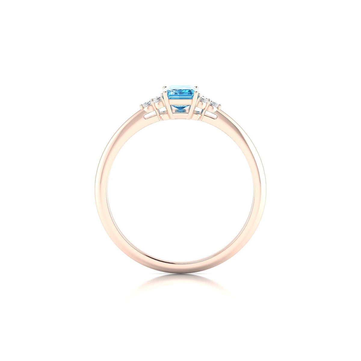 Mirage | 18k Rose Gold 6 x 4 mm Emerald Topaz Ring