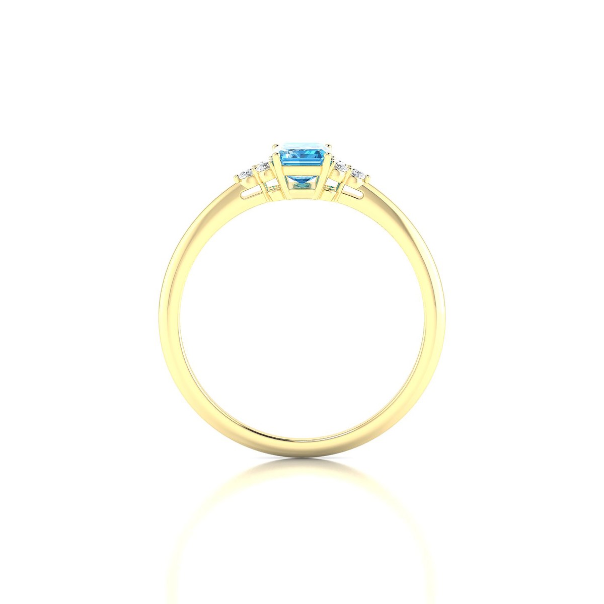 Mirage | 18k Yellow Gold 6 x 4 mm Emerald Topaz Ring
