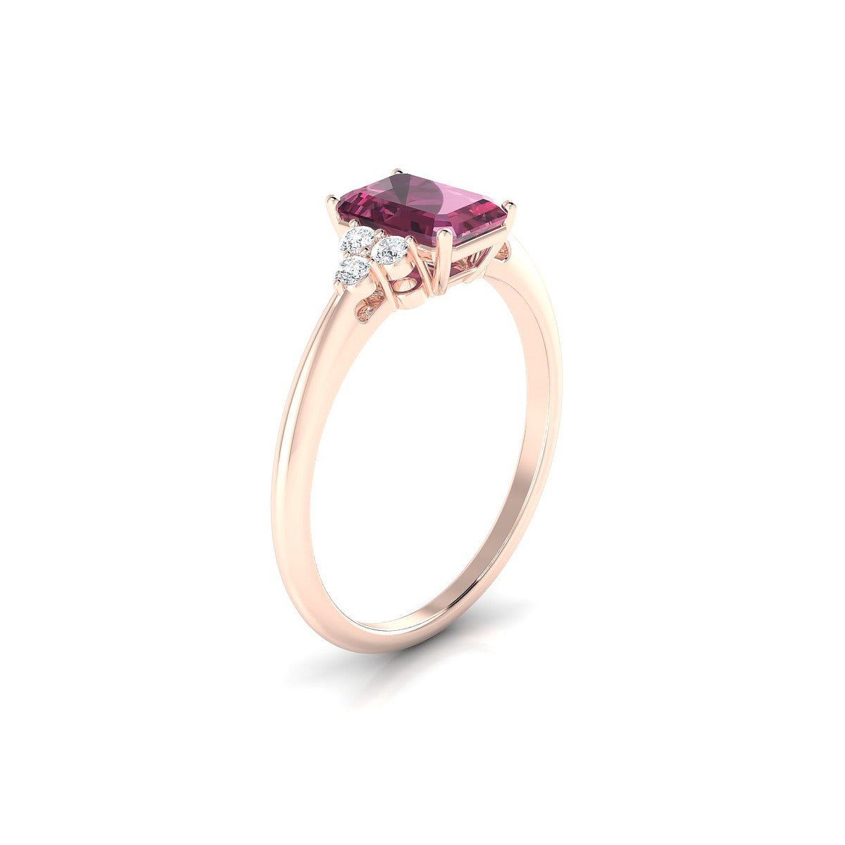 Mirage | 18k Rose Gold 7 x 5 mm Emerald Rhodolite Ring