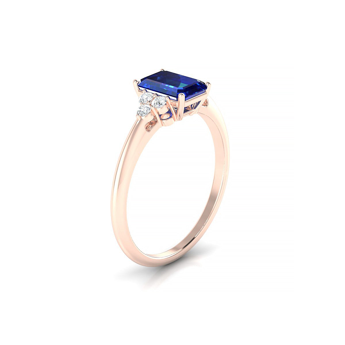 Mirage | 18k Rose Gold 7 x 5 mm Emerald Sapphire Ring