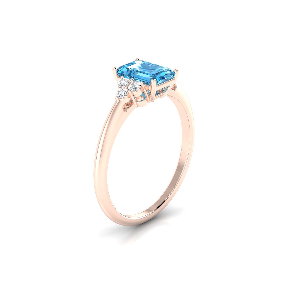 Mirage | 18k Rose Gold 7 x 5 mm Emerald Topaz Ring