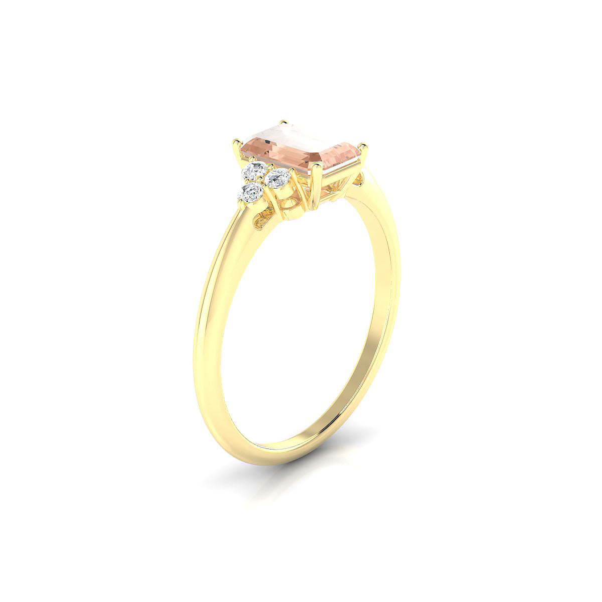 Mirage | 18k Yellow Gold 7 x 5 mm Emerald Morganite Ring