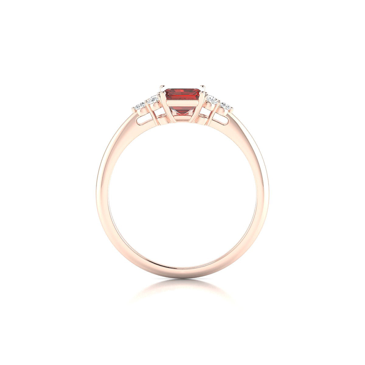 Mirage | 18k Rose Gold 7 x 5 mm Emerald Garnet Ring