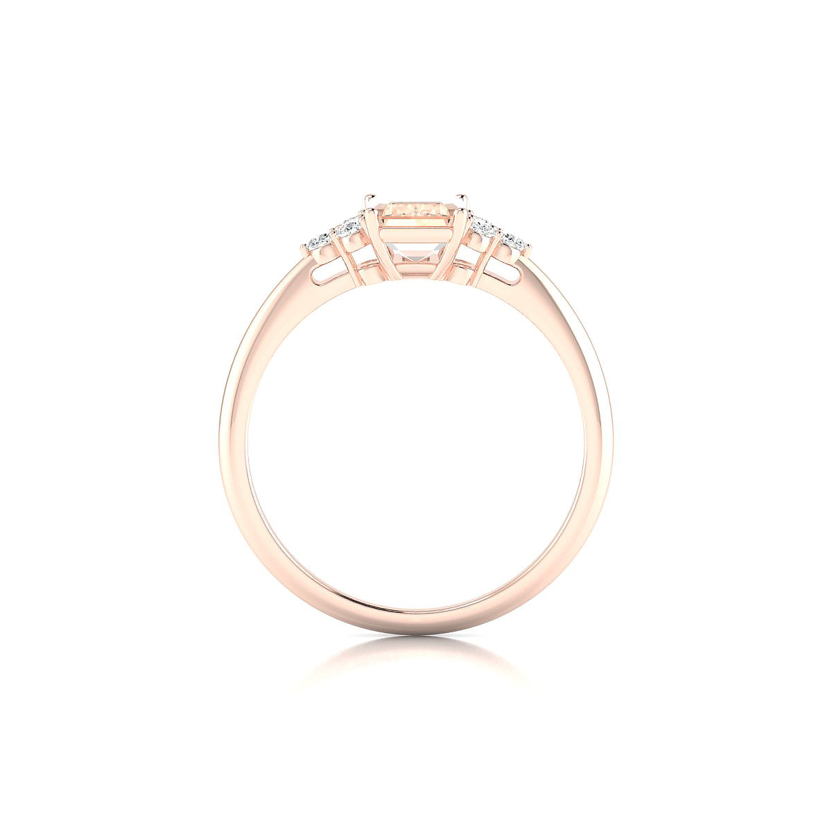 Mirage | 18k Rose Gold 7 x 5 mm Emerald Morganite Ring
